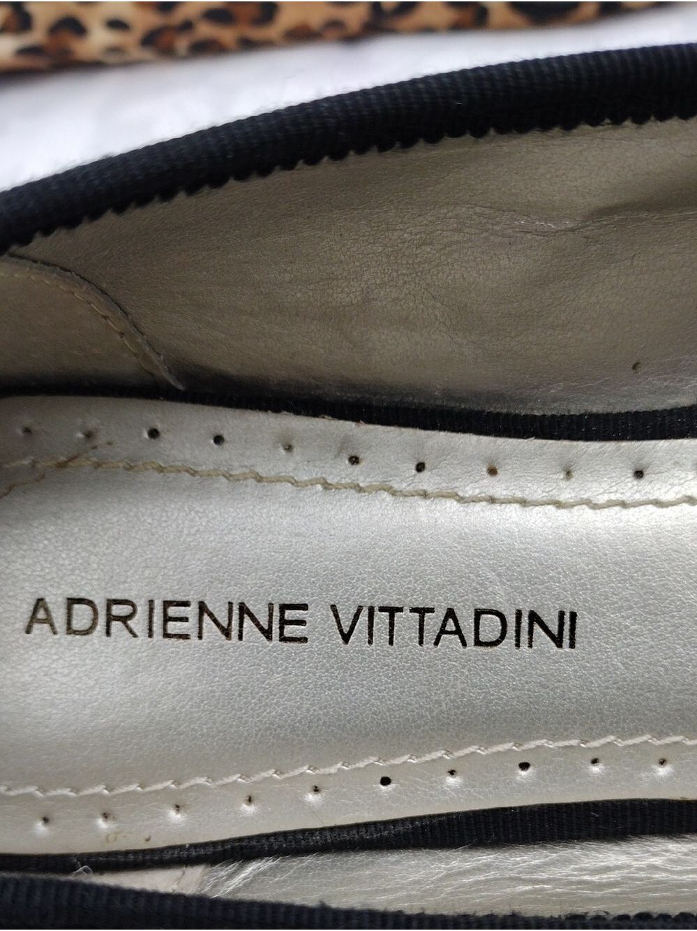 Adrienne Vittadini Carmelita Brown Classic Leopard Print Embellished Flat Shoe - Picture 11 of 16